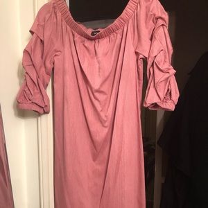 Dusty rose strapless dress